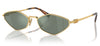 Miu Miu MU 56ZS Sunglasses - Gold / Green Mirror Internal Silver