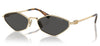 Miu Miu MU 56ZS Sunglasses - Pale Gold / Dark Grey