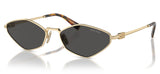Miu Miu MU 56ZS Sunglasses - Pale Gold / Dark Grey
