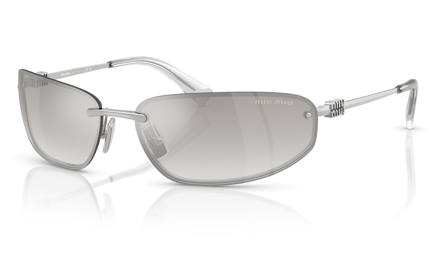 Miu Miu MU A50S Sunglasses - Silver / Clear Silver Gradient