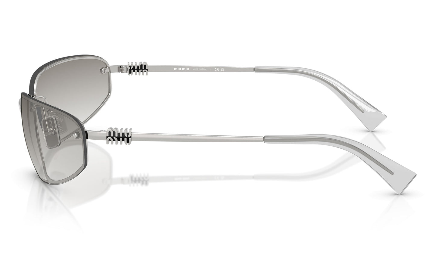 Miu Miu MU A50S Sunglasses - Silver / Clear Silver Gradient