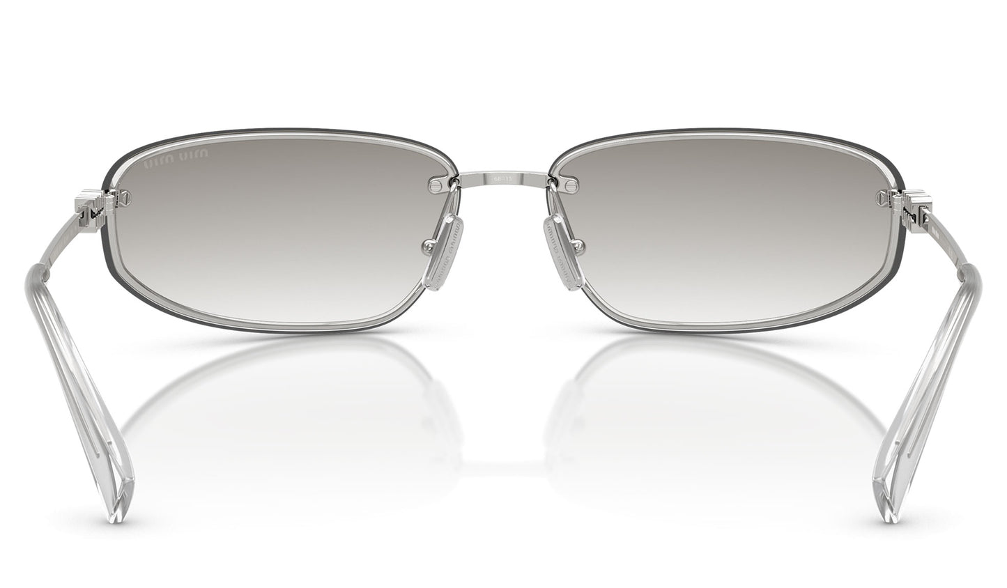 Miu Miu MU A50S Sunglasses - Silver / Clear Silver Gradient