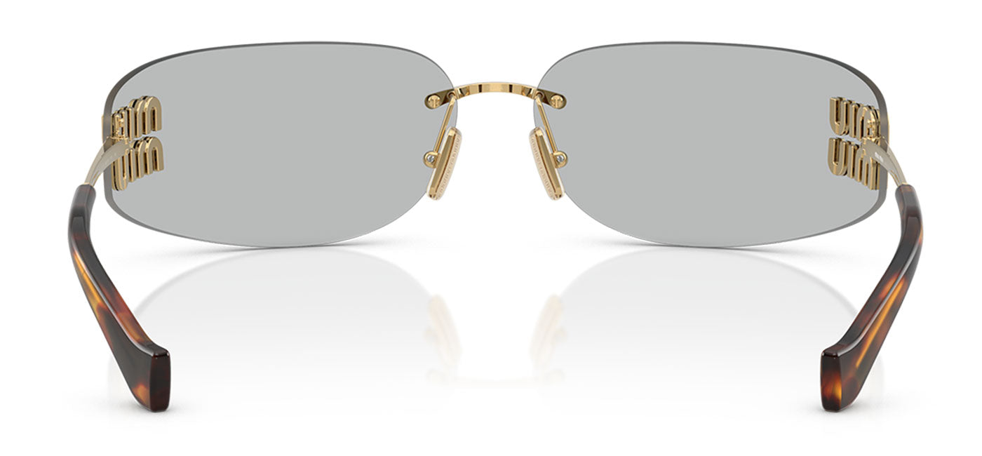 Miu Miu MU A51S Sunglasses - Gold / Light Grey