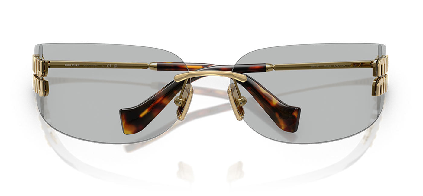Miu Miu MU A51S Sunglasses - Gold / Light Grey