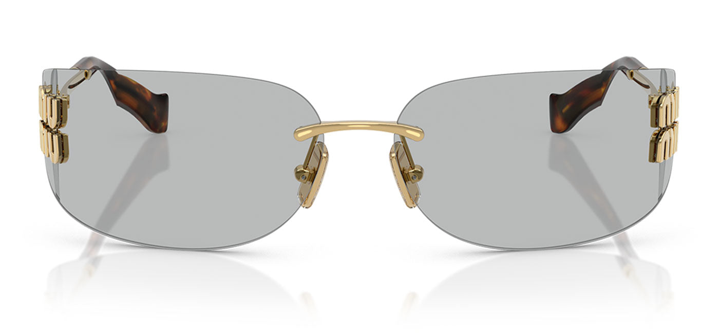 Miu Miu MU A51S Sunglasses - Gold / Light Grey