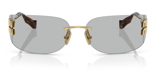 Miu Miu MU A51S Sunglasses - Gold / Light Grey