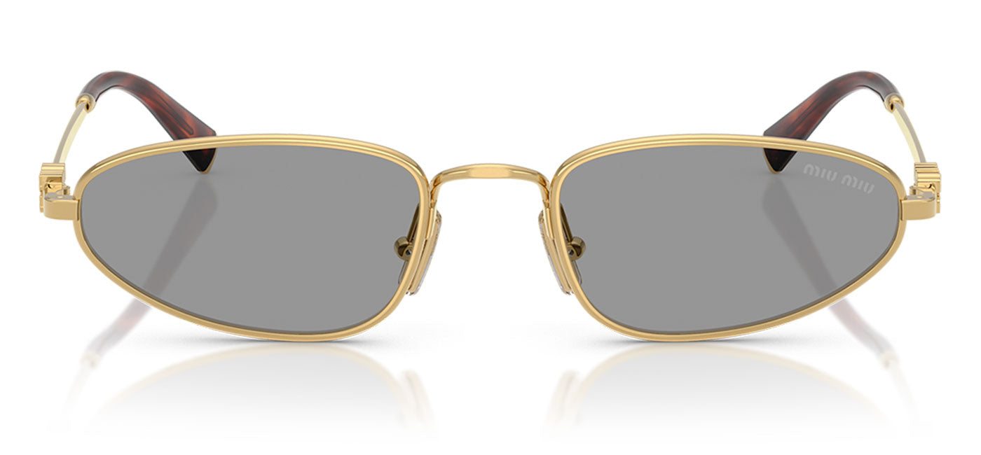 Miu Miu MU A52S Sunglasses - Gold / Grey