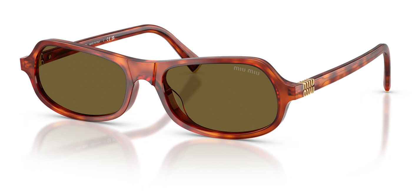 Miu Miu MU B10SU Sunglasses - Havana Cognac / Dark Brown