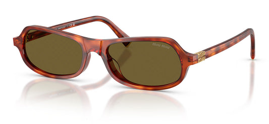 Miu Miu MU B10SU Sunglasses - Havana Cognac / Dark Brown