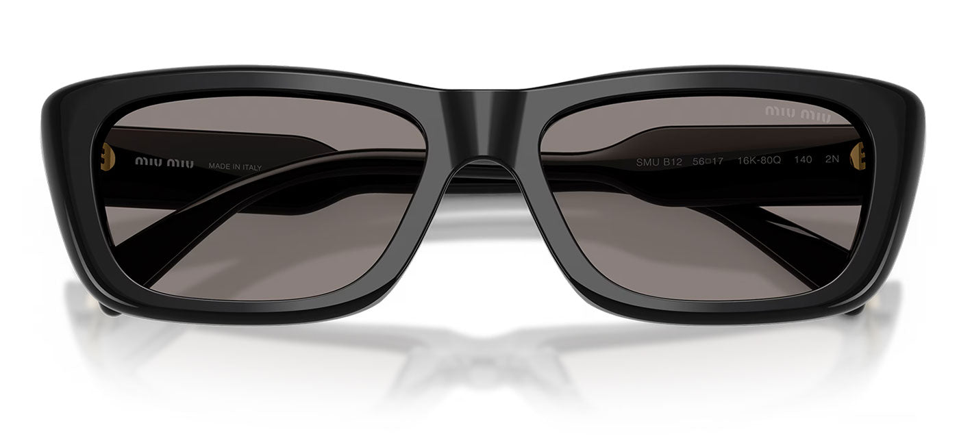 Miu Miu MU B12S Sunglasses - Black / Dark Grey