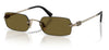 Miu Miu MU B50S Sunglasses - Old Gold / Dark Brown