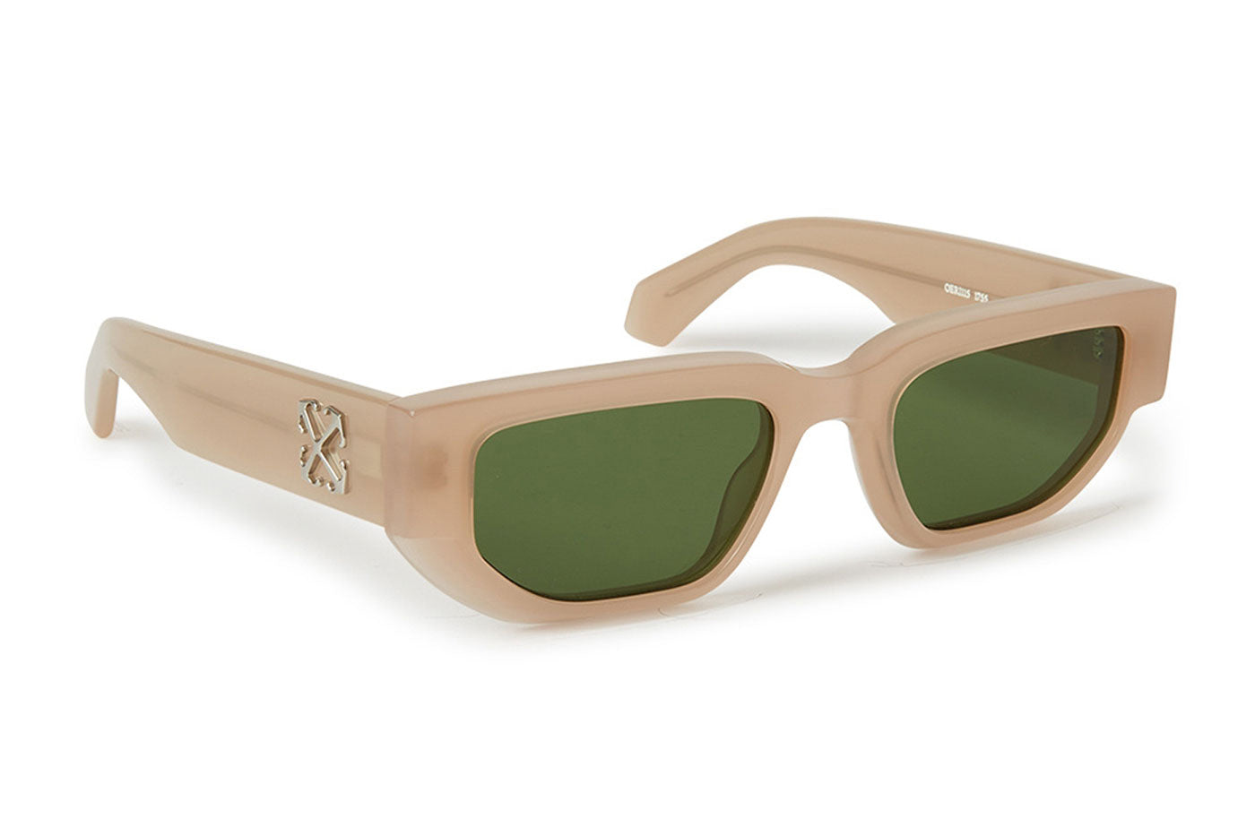 Off-White OERI115 Greeley Sunglasses - Jelly Sand / Green