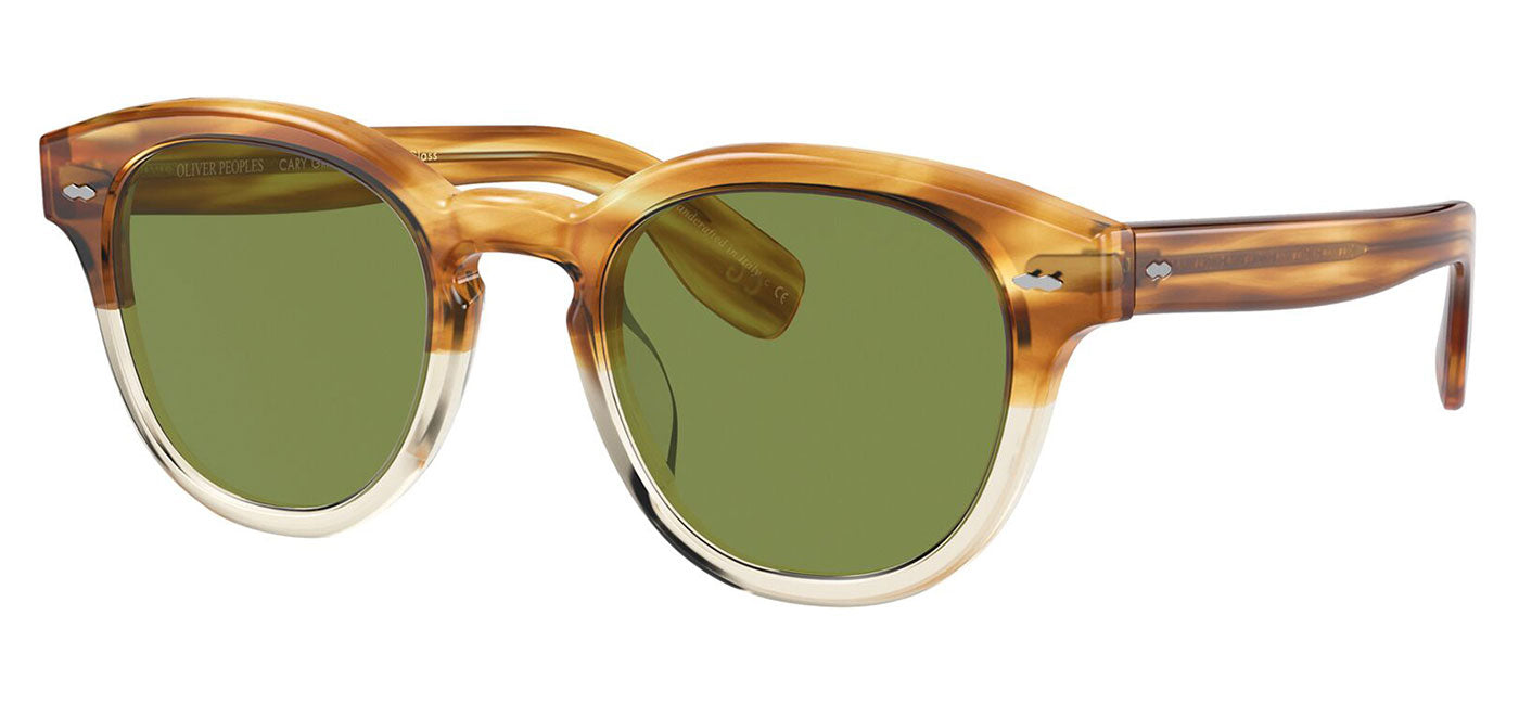 Oliver Peoples OV5413SU Cary Grant Sunglasses - Honey VSB / Green C