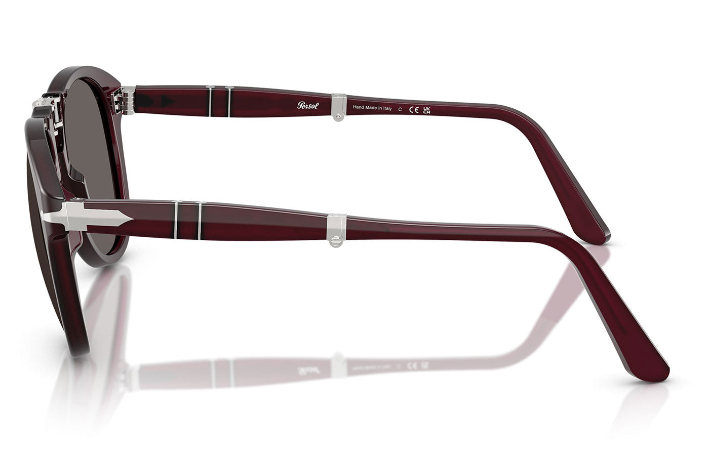 Persol PO0714 Folding Sunglasses - Milky Plum / Dark Grey