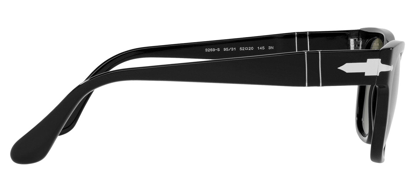 Persol PO3269S Sunglasses - Black / Green Polarised