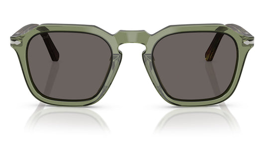 Persol PO3292S Sunglasses - Transparent Green / Dark Grey