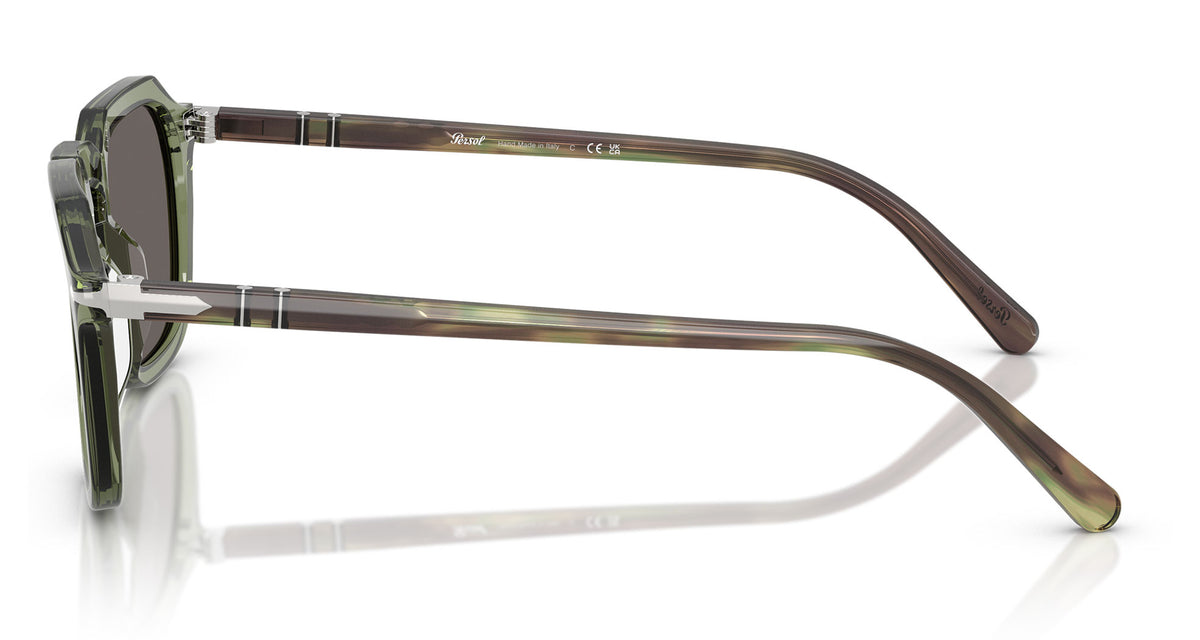 Persol PO3292S Sunglasses - Transparent Green / Dark Grey