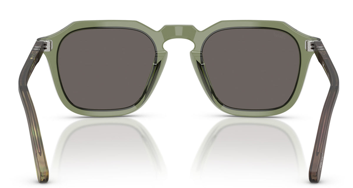 Persol PO3292S Sunglasses - Transparent Green / Dark Grey