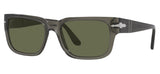 Persol PO3315S Sunglasses - Transparent Taupe Grey / Polarised Green