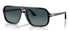 Persol PO3328S Sunglasses - Black / Light Blue Gradient Dark Blue