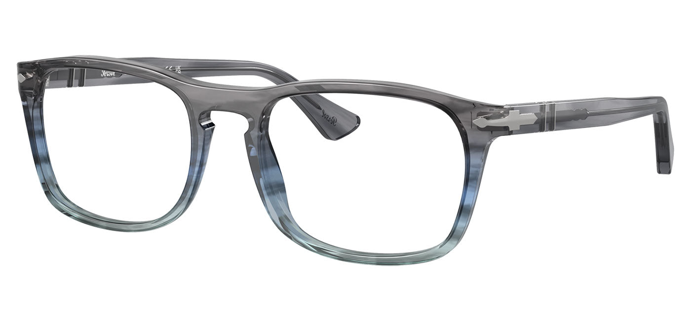 Persol PO3344V Glasses - Striped Grey and Gradient Blue