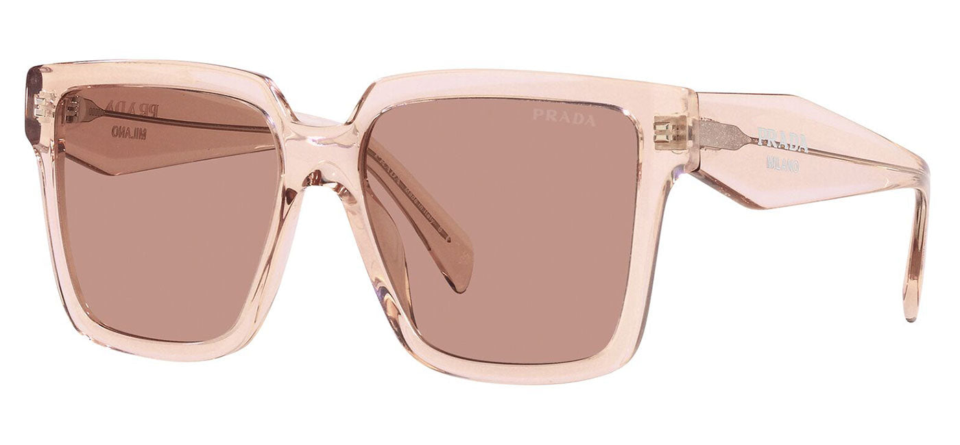 Prada PR 24ZS Sunglasses - Geranium Petal Crystal / Dark Violet