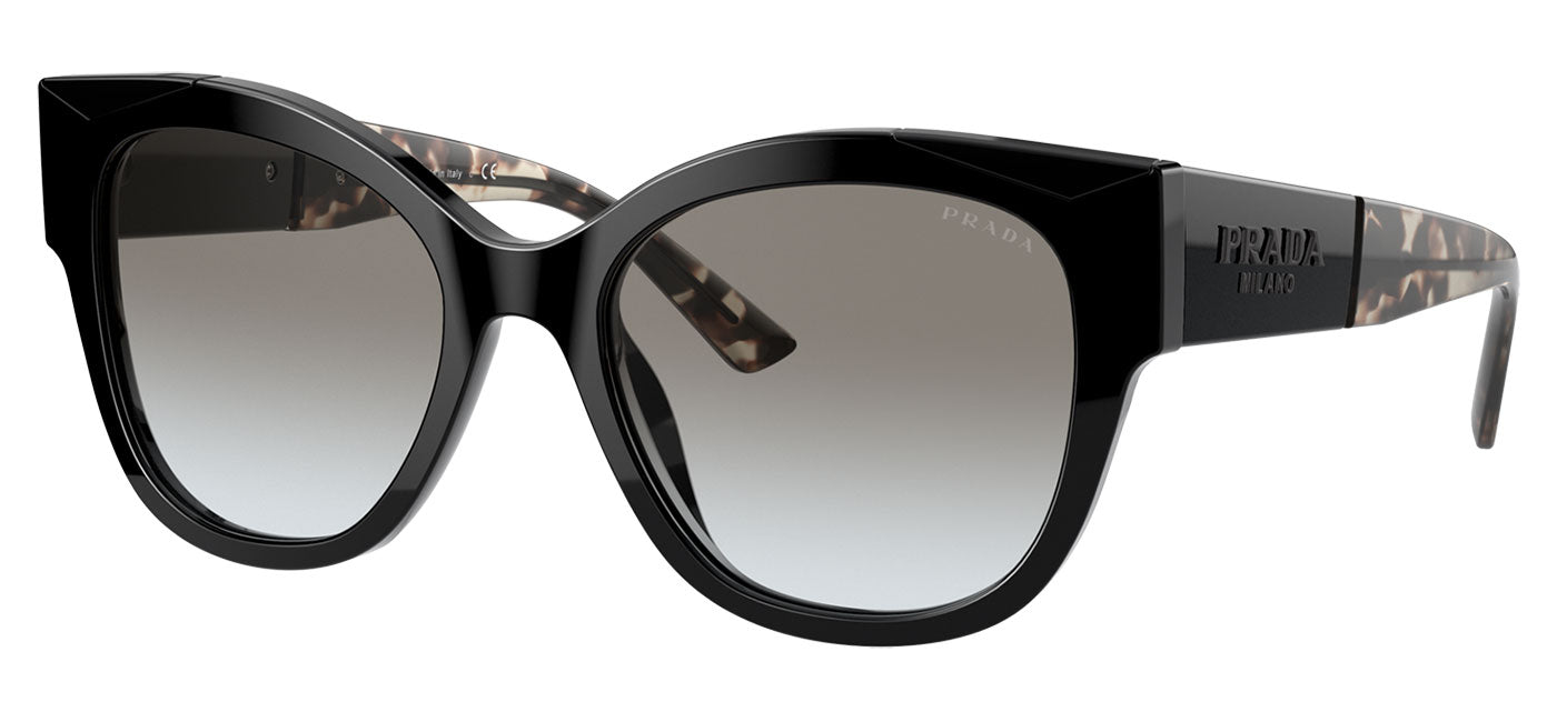 Prada PR 02WS Sunglasses - Black / Grey Gradient
