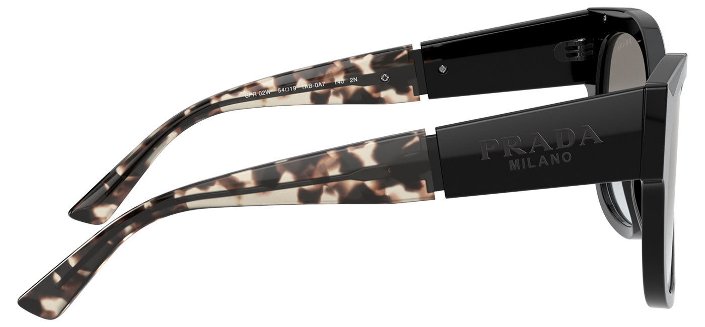 Prada PR 02WS Sunglasses - Black / Grey Gradient