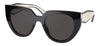 Prada PR 14WS Sunglasses - Black and Talc / Dark Grey