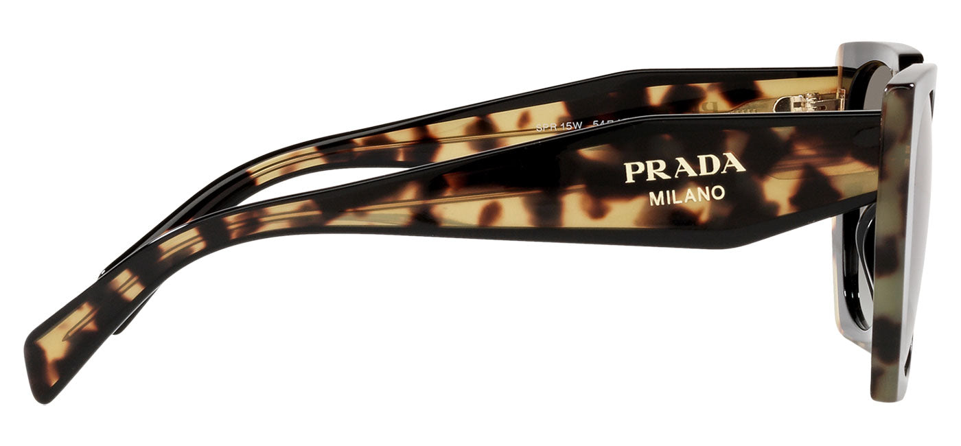 Prada PR 15WS Sunglasses - Black &amp; Medium Tortoise / Grey Gradient