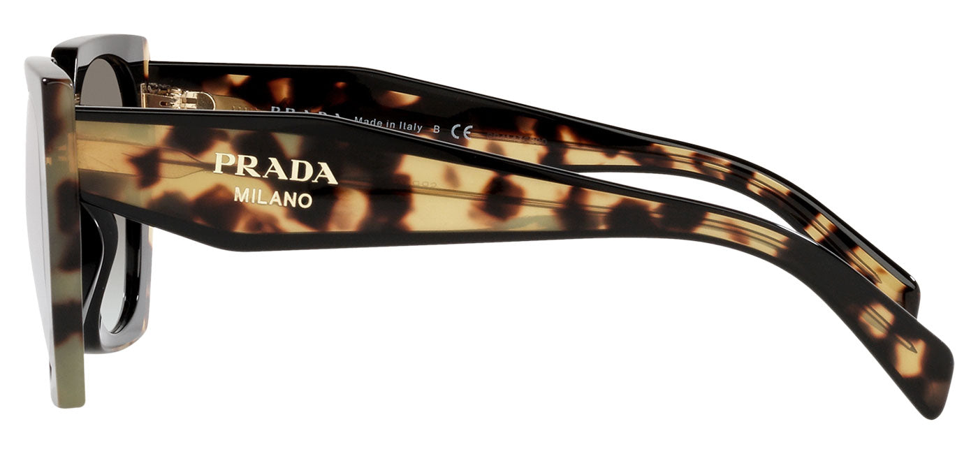 Prada PR 15WS Sunglasses - Black &amp; Medium Tortoise / Grey Gradient