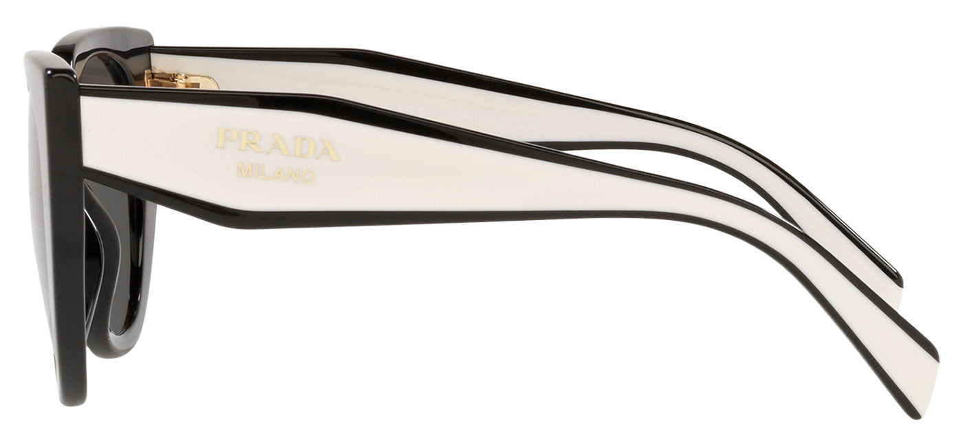 Prada PR 14WS Sunglasses - Black and Talc / Dark Grey