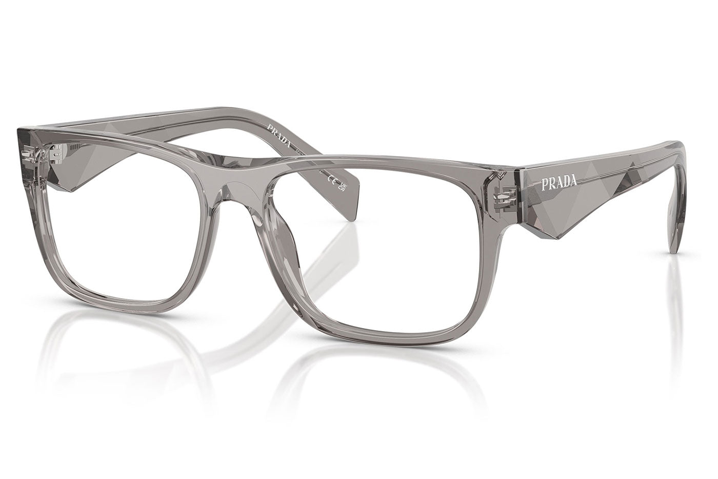 Prada PR 22ZV Glasses - Transparent Dark Grey