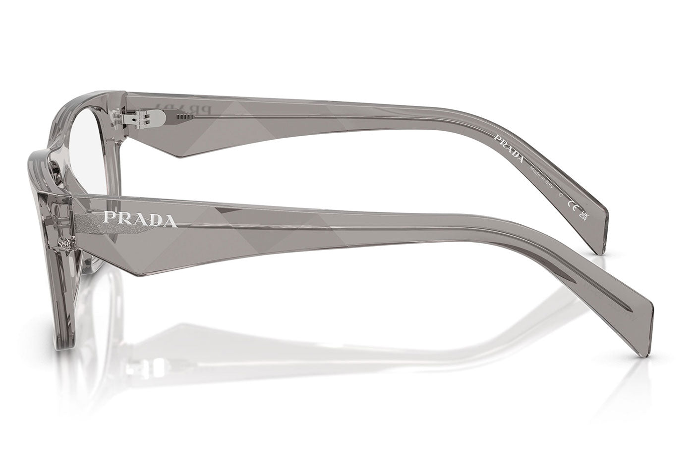 Prada PR 22ZV Glasses - Transparent Dark Grey