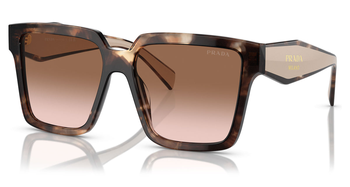 Prada PR 24ZS Sunglasses - Caramel Tortoise / Brown Gradient
