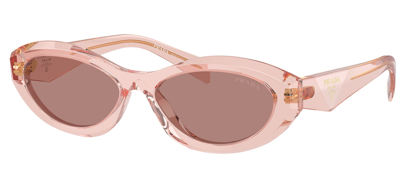 Prada PR 26ZS Sunglasses - Transparent Peach / Light Brown