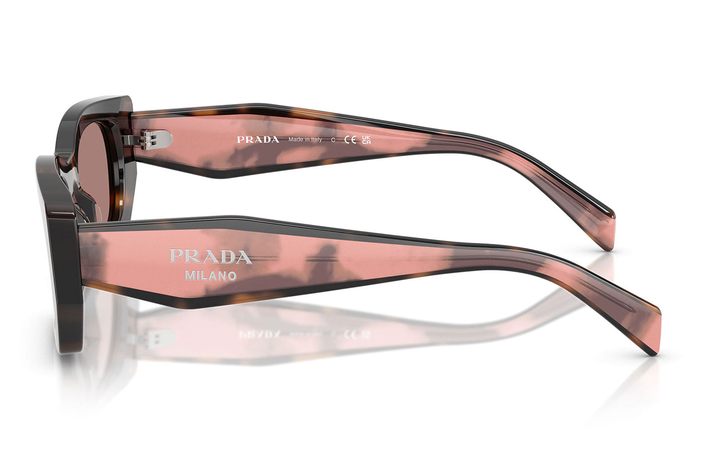 Prada PR B05S Sunglasses - Mauve Tortoise / Light Brown