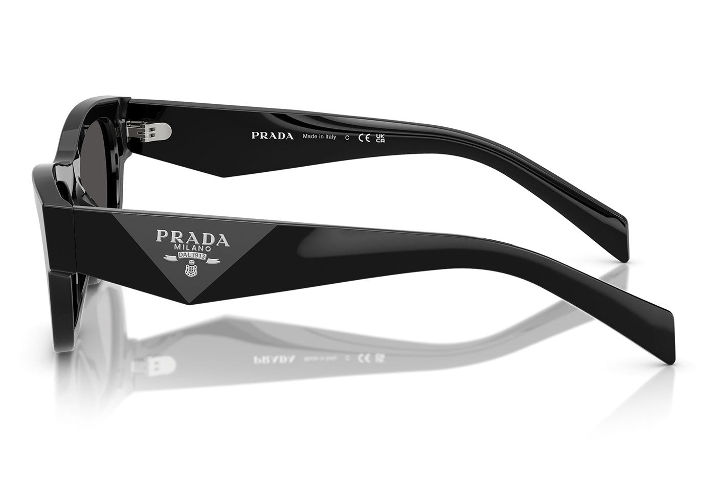Prada PR B09S Sunglasses - Black / Dark Grey