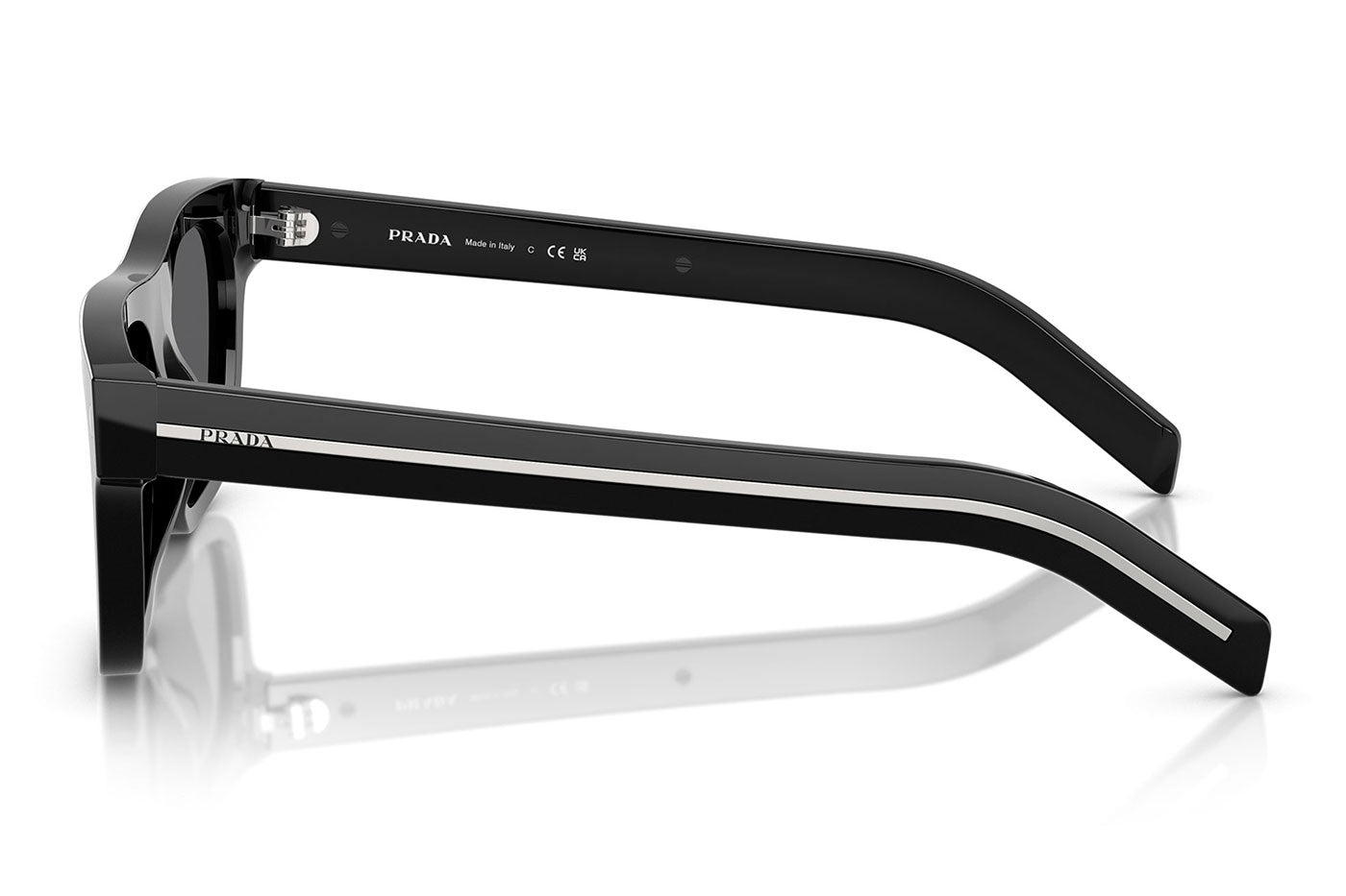 Prada PR B12S Sunglasses - Black / Dark Grey
