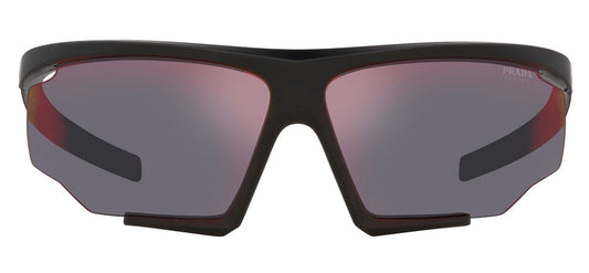 Prada Linea Rossa PS 07YS Sunglasses - Black Rubber / Mirror Orange