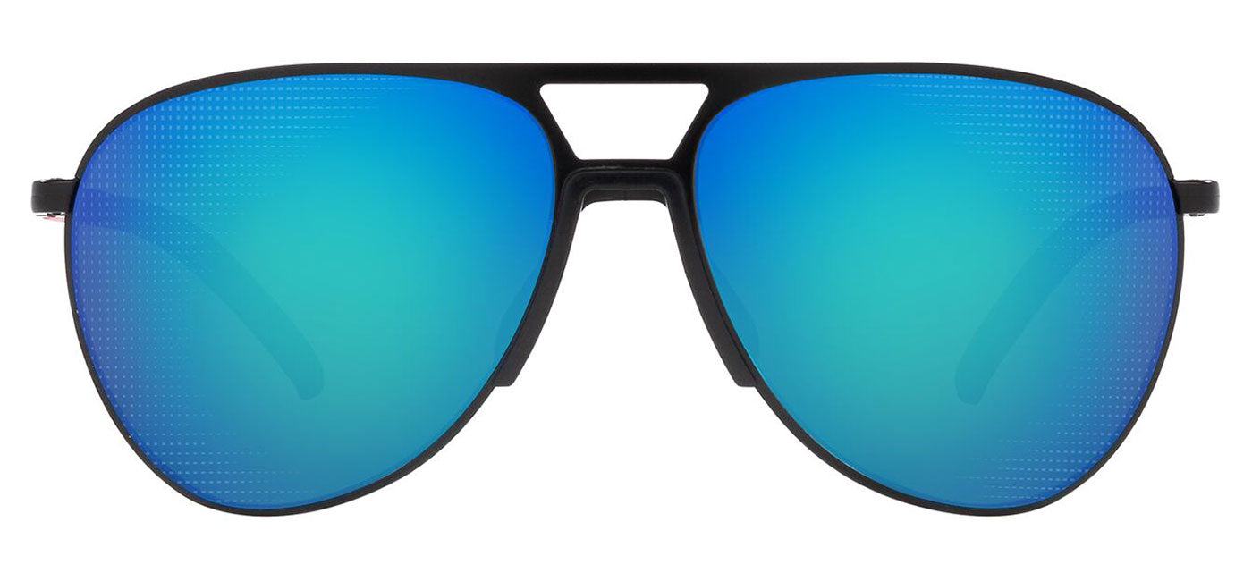 Prada Linea Rossa PS 51XS Sunglasses - Matte Black / Light Green Mirror Blue