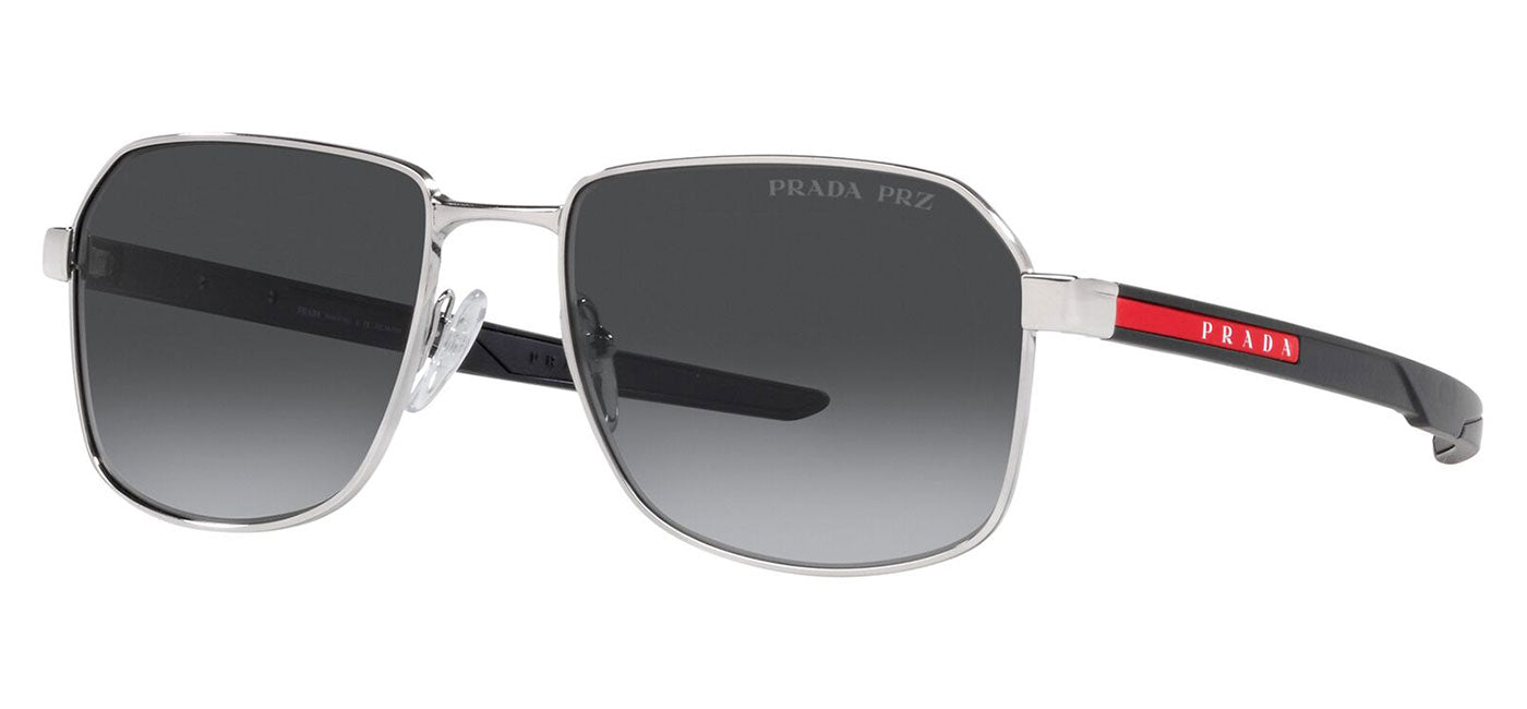 Prada Linea Rossa PS 54WS Sunglasses - Silver / Grey Gradient Polarised