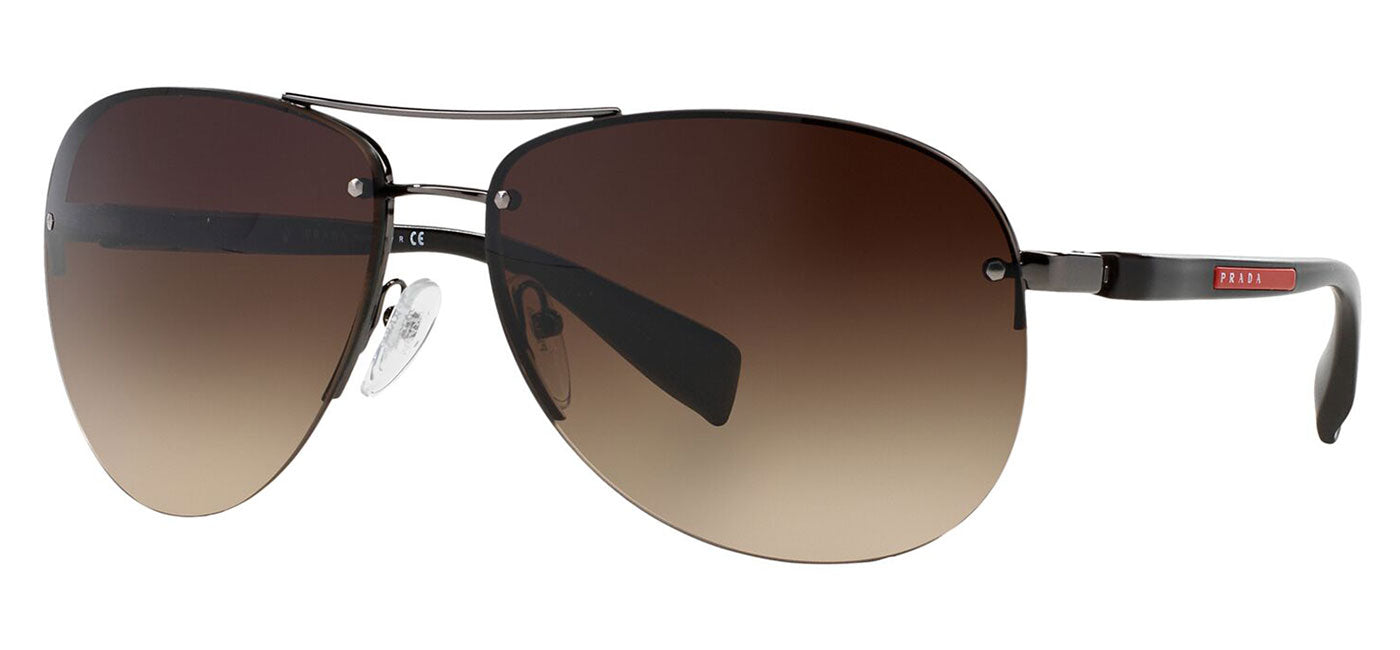 Prada Linea Rossa PS 56MS Sunglasses - Gunmetal / Brown Gradient
