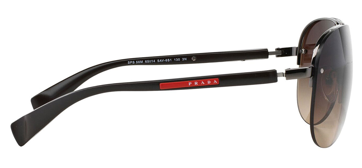 Prada Linea Rossa PS 56MS Sunglasses - Gunmetal / Brown Gradient