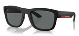 Prada Linea Rossa PS 01ZS Sunglasses - Black Rubber / Dark Grey Polarised