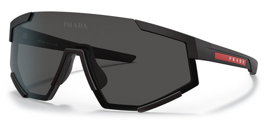 Prada Linea Rossa PS 04WS Sunglasses - Black Rubber / Dark Grey