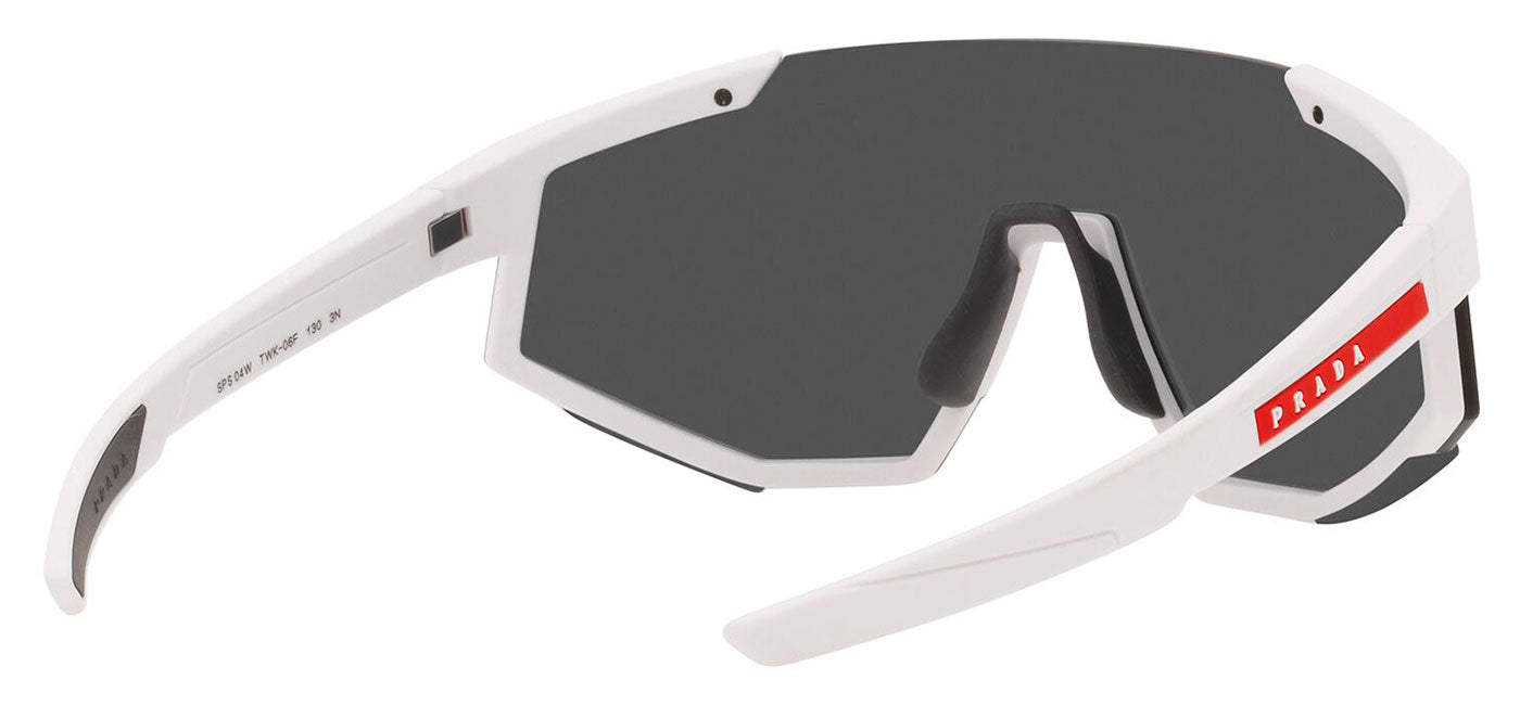 Prada Linea Rossa PS 04WS Sunglasses - White Rubber / Dark Grey