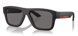 Prada Linea Rossa PS 04ZS Sunglasses - Black Rubber / Dark Grey Polarised