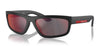 Prada Linea Rossa PS 05ZS Sunglasses - Black Rubber / Grey with Blue and Red Mirror