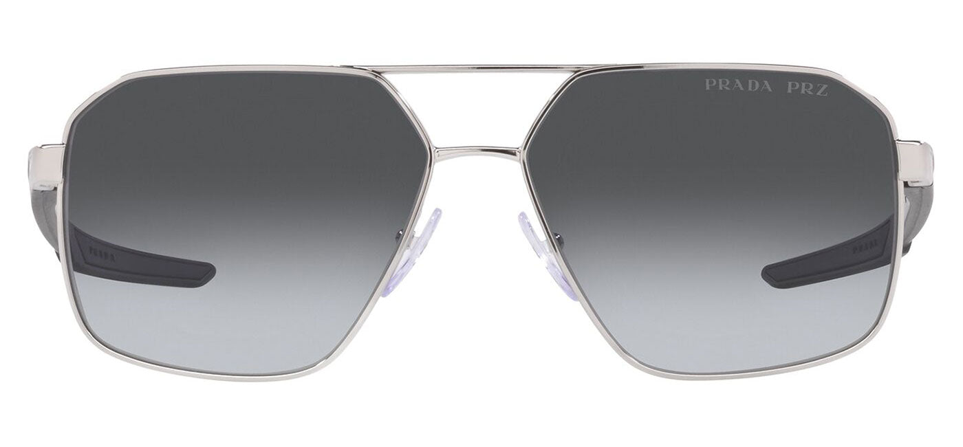 Prada Linea Rossa PS 55WS Sunglasses - Silver / Grey Polarised